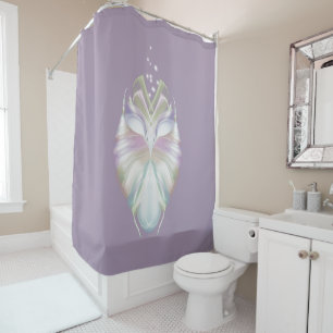 Rideaux De Douche Chouette Oracle Pastel Purple