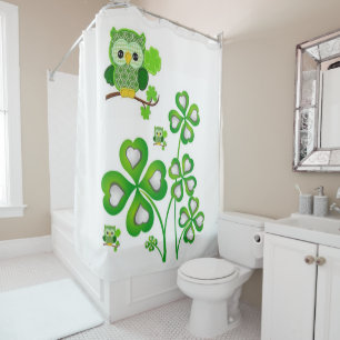 Rideaux De Douche Chouette-rideau de douche Saint Patrick's Day