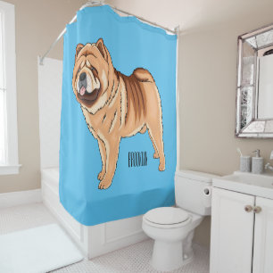 Rideaux De Douche Chow Chow dog cartoon