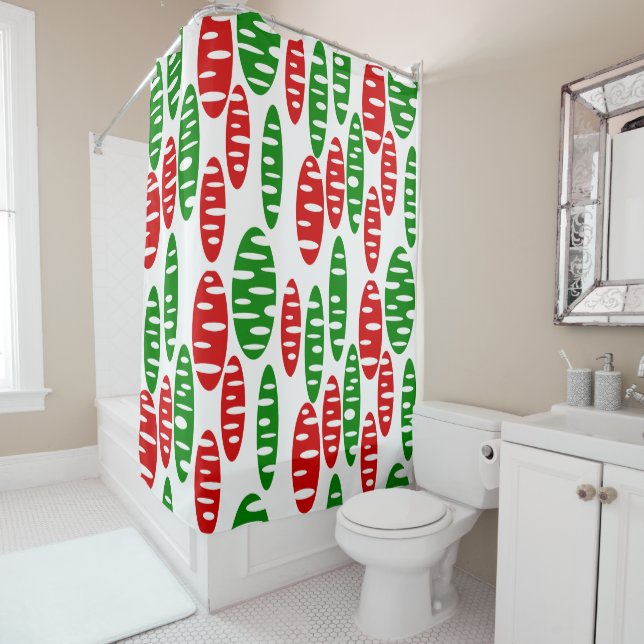 Rideaux De Douche Christmas Holey Ovals (En situation)