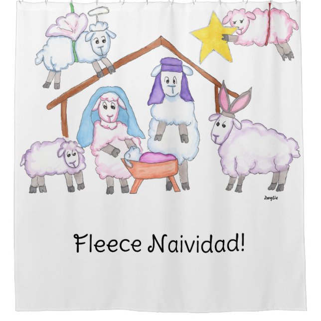 Rideaux De Douche Christmas Pageant Shower Curtain (Devant)