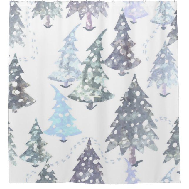Rideaux De Douche Christmas tree pattern (Devant)