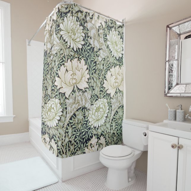 Rideaux De Douche Chrysanthemum, William Morris (En situation)