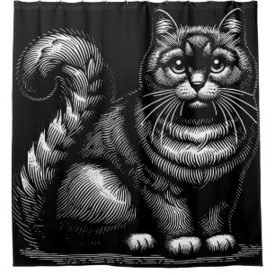Rideaux De Douche Chubby Cat