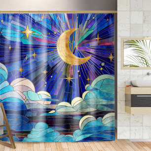 Rideaux De Douche Ciel nocturne - Art numérique Mosaic