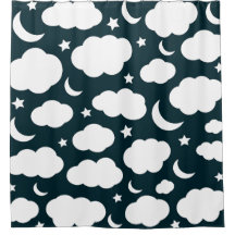 Ciel nocturne avec lune et étoiles