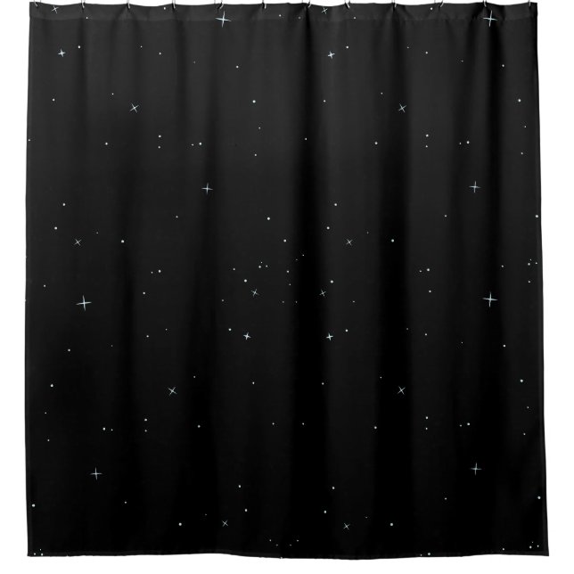 Rideaux De Douche Ciel nocturne étoilé sombre (Devant)