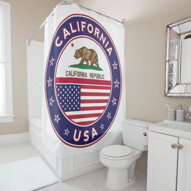Rideaux De Douche circle design, (En situation)