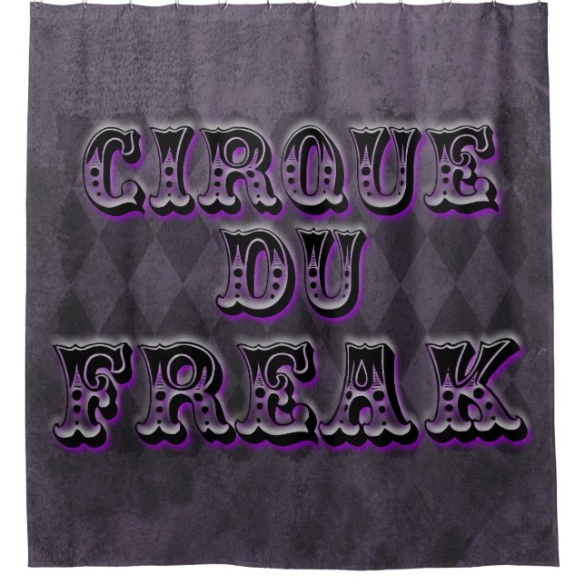 Rideaux De Douche Cirque Du Freak gothique à carreaux (Devant)