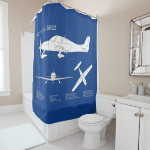 Rideaux De Douche Cirrus SR22 - Plans de dessin du plan directeur de