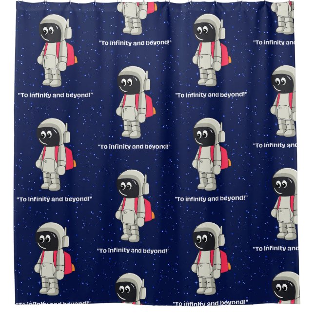 RIDEAUX DE DOUCHE CITATION D'ASTRONAUTE (Devant)