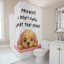 Rideaux de douche citation drôle de chien