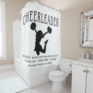 Rideaux De Douche Citation Pom-pom girl inspirante