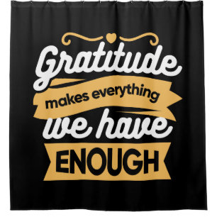 Rideaux De Douche Citations de la typographie de la Gratitude inspir