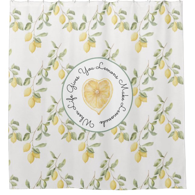 Rideaux De Douche Citrons Jaunes Fruit Limonade (Devant)
