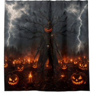 Rideaux De Douche Citrouille de sheriff cowboy Halloween effrayant é