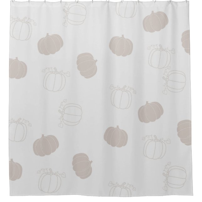 Rideaux De Douche Citrouille gris automne saison automne Motif (Devant)