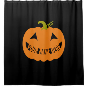 Rideaux De Douche Citrouille Halloween personnalisé