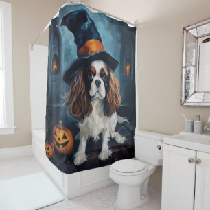 Rideaux De Douche Citrouilles Halloween Épouvantables Cavalier King
