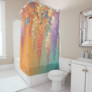 Rideaux De Douche Citrus Sunset Wisteria