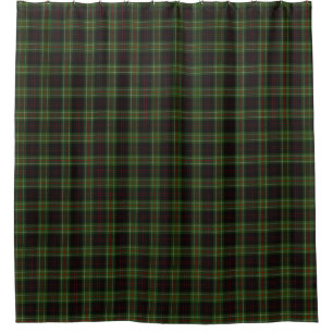 Rideaux De Douche Clan MacDiarmid Green Black Red Tartan