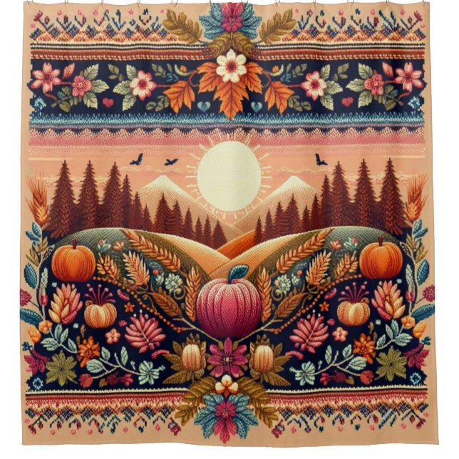 Rideaux De Douche Classic Fair Isle automne/automne (Devant)