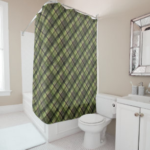 Rideaux De Douche Classique écossais écossais vert écossais