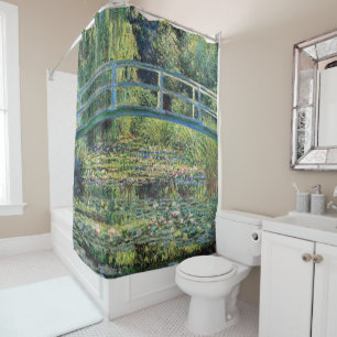 Rideaux De Douche Claude Monet - Bassin aux Nymphéas & Pont Japonais