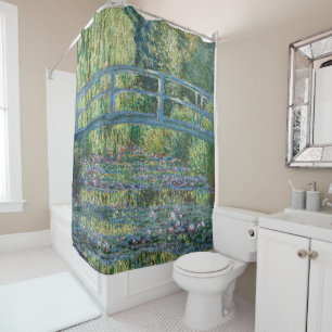 Rideaux De Douche Claude Monet - Bassin de Nymphéas, Harmonie Verte