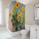 Rideaux De Douche Claude Monet - Bouquet de tournesols<br><div class="desc">Bouquet de tournesols / Bouquet de tournois - Claude Monet,  Huile sur toile,  1881</div>