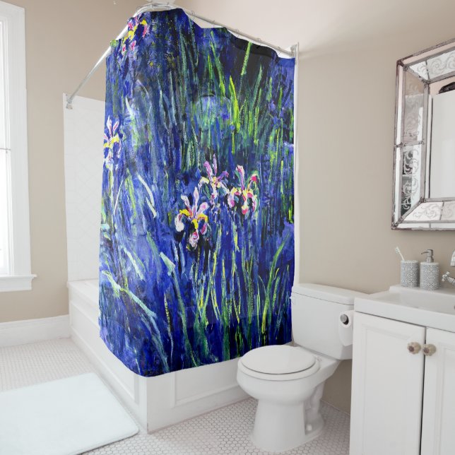Rideaux De Douche Claude Monet, Irises (En situation)