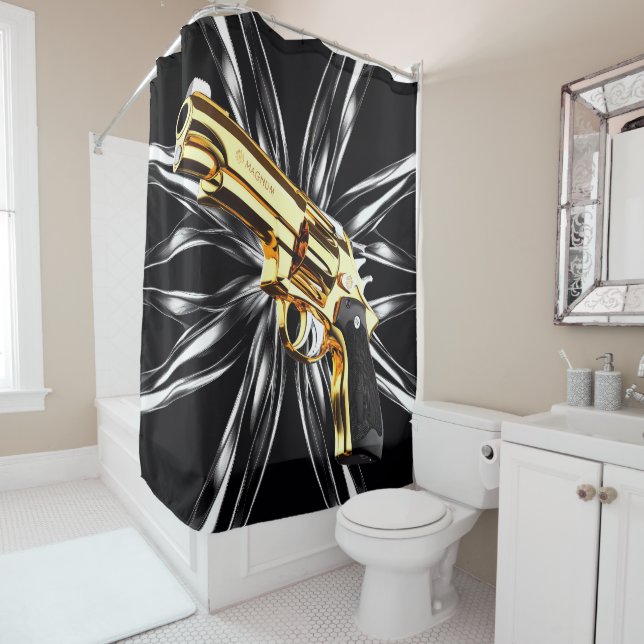 Rideaux De Douche Clint Eastwood Gun Action Douche Amusement Jouer (En situation)
