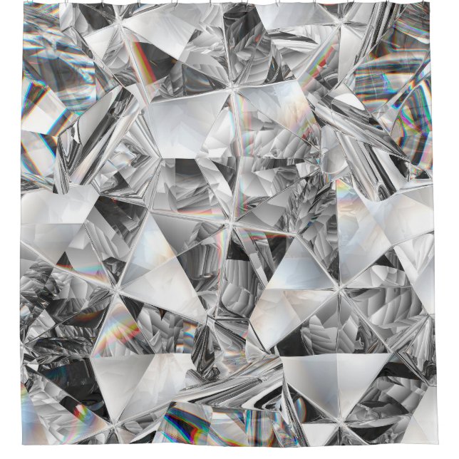 Rideaux De Douche Closeup Texture diamant : Vue Kaleidoscope. (Devant)