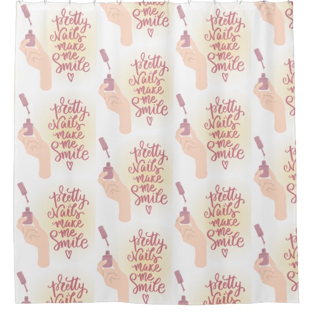 Rideaux De Douche clous citation clous polir salon décorer les idées (Devant)