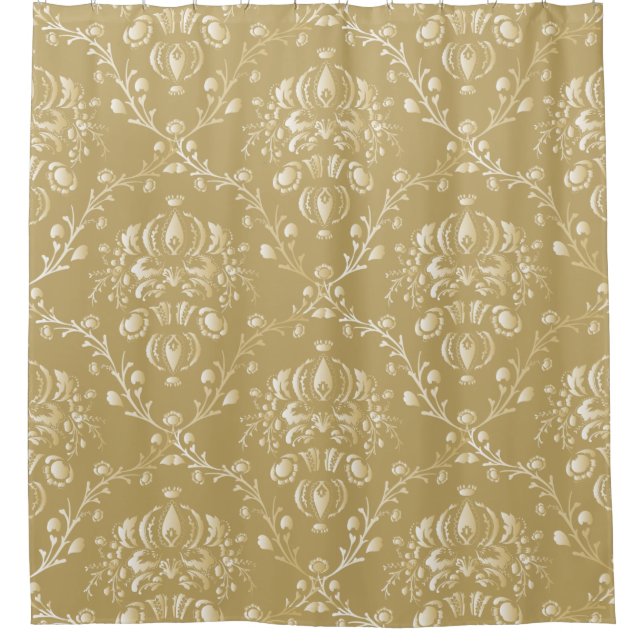 Rideaux De Douche Coco Brown Damask (Devant)