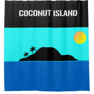 Rideaux De Douche coconut Island