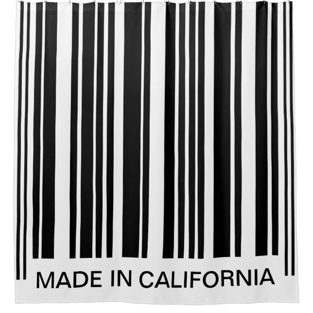 Rideaux De Douche Code-barres amusant Bande noire et Blancs (Devant)