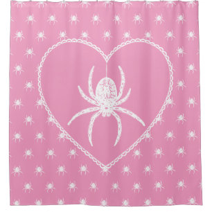 Rideaux De Douche Coeur d'araignée rose