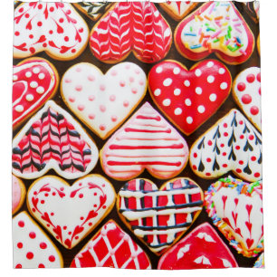 Rideaux De Douche Coeur de Saint Valentin Cookies : Amour fait maiso