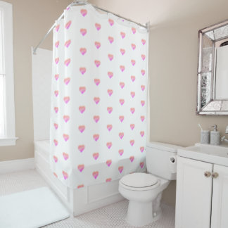 Rideaux De Douche cœur rose