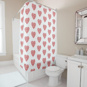 Rideaux De Douche Coeurs