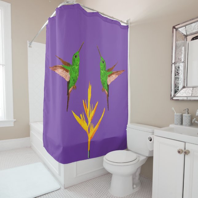 Rideaux De Douche Colibri vert (En situation)