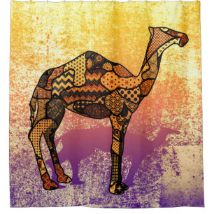 Rideaux De Douche Collage Abstrait Ozzy the Camel ID102
