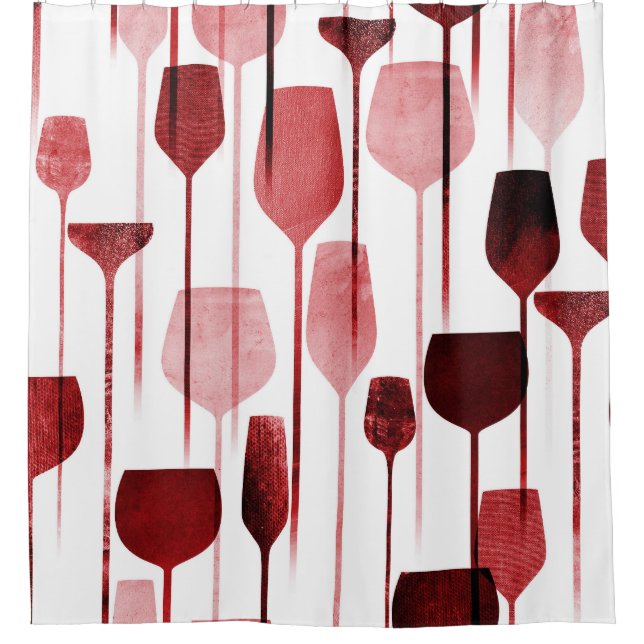 Rideaux De Douche Collage art : fête boit motif. (Devant)