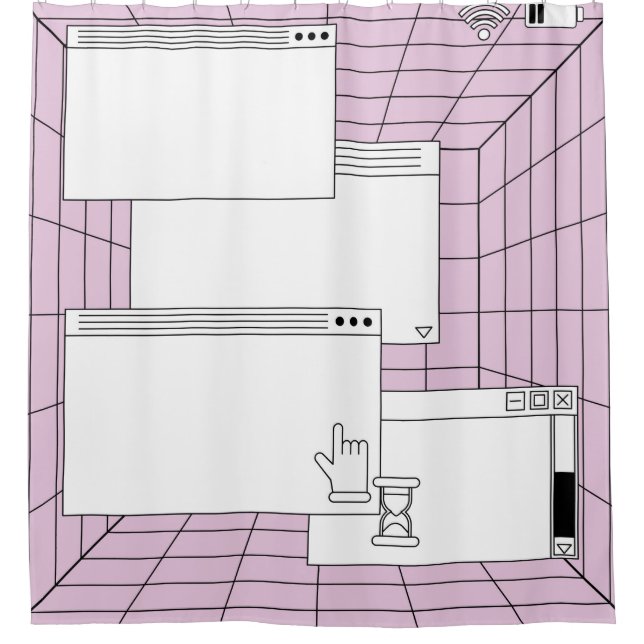 Rideaux De Douche Collage des éléments de l'interface utilisateur. C (Devant)