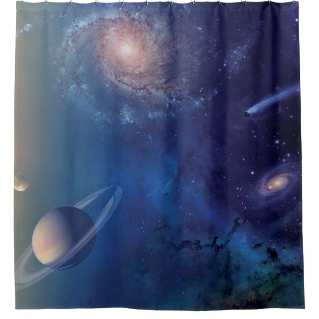 Rideaux De Douche Collage du système solaire de la NASA dans l'espac (Devant)