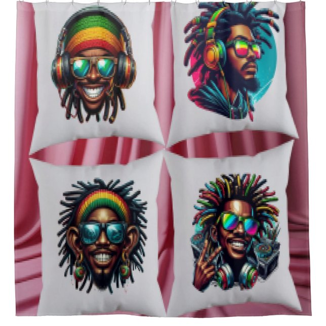 Rideaux De Douche Collage photo (Devant)