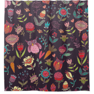 Rideaux De Douche Collection de grandes fleurs dynamiques