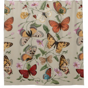 Rideaux De Douche Collection de la papillon Moth Nature Dessin
