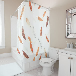 Rideaux De Douche Collection de Luxe Plumes Boho Populaires